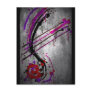 Grey Splatter Spiral- Postcard