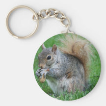 Grey Squirrel  Keychain