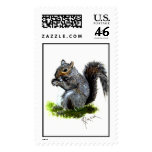 Grey Squirrel Postage Stamp