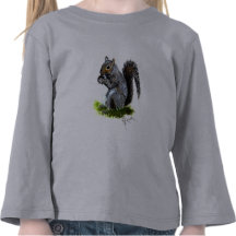 Grey Squirrel Toddler Long Sleeve Tee Shirt