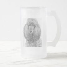 Grey Standard Poodle.jpg Mugs