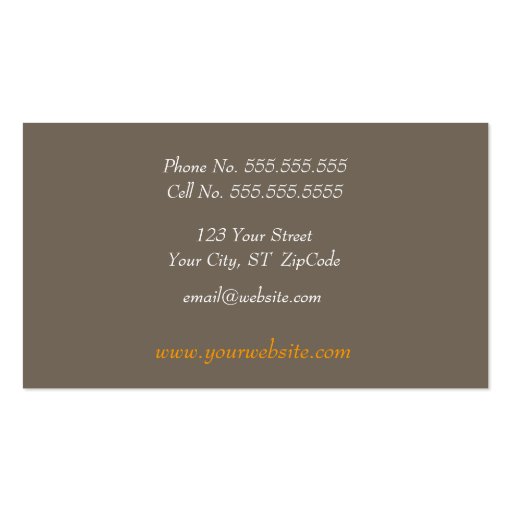 Grey Stripe Business Card (back side)