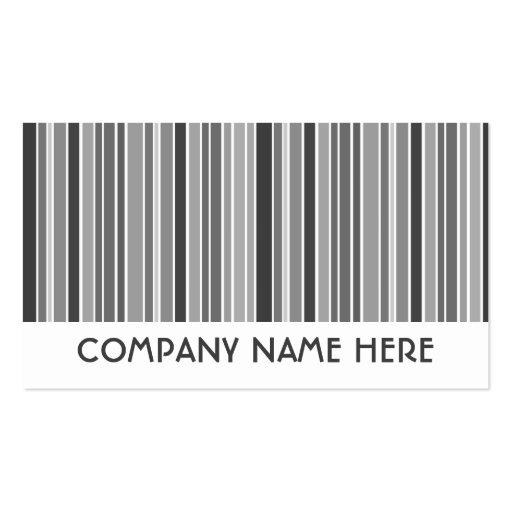 grey stripes business card template (front side)
