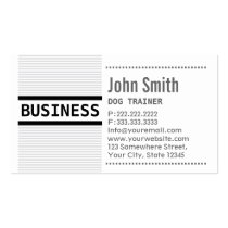 Grey Stripes Dog Training Business Card
