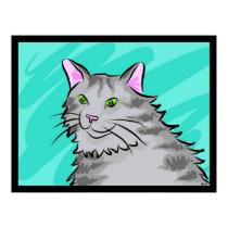 Grey Tabby Art posters by Quequay Grey Tabby Art posters