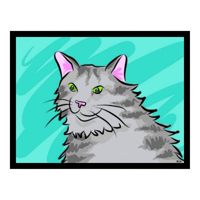 Grey Tabby Art Poster by Quequay