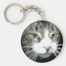 Grey Tabby keychain