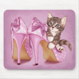 Grey Tabby Kitten Mousepads