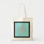Grey teal crystal bag