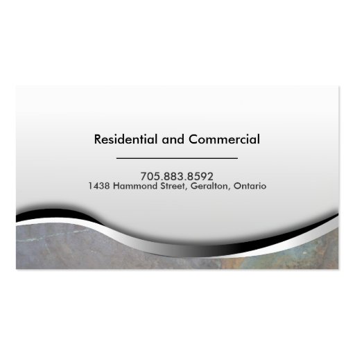 Grey Teal Rock Realtor Realestate Business Card (back side)