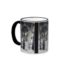 GREY TIMBER WOLF Gift Mugs