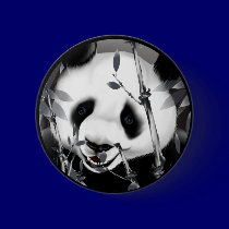 Grey Tone Panda  Buttons