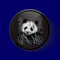 Grey Tone Panda  Buttons buttons
