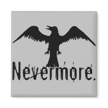 Grey Tribal Raven Nevermore magnets by VoXeeD Grey Tribal Raven Nevermore magnets
