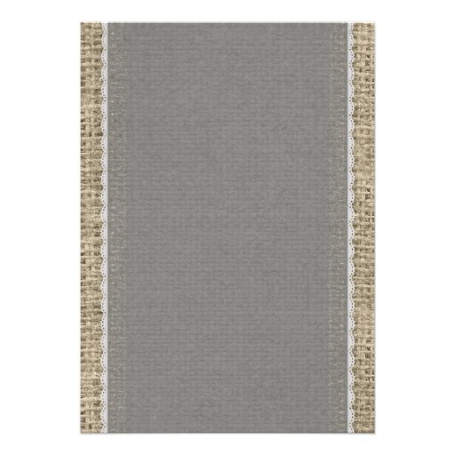 Grey Vintage Lace Wedding Invitations