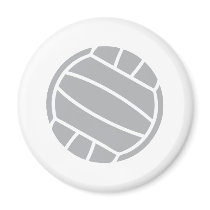 grey volleyball ball logo symbol magnets