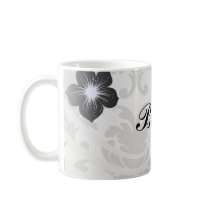 grey white baroque damask coffee mugs