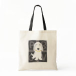 Grey & White PBGV Tote Bag