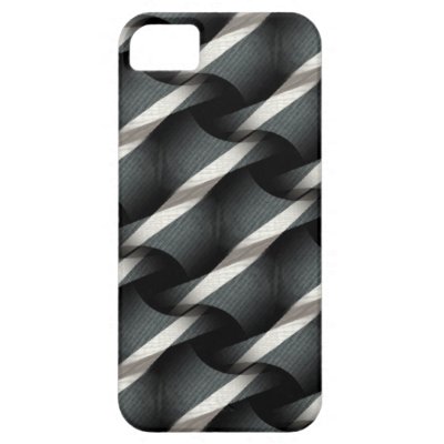 Grey + White Weave Funky Pattern iPhone 5 Case