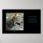 GREY WOLF Art Poster &amp; Poem