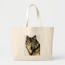Grey Wolf Canvas Bag