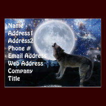 Grey Wolf Fantasy Art Business Cards business cards