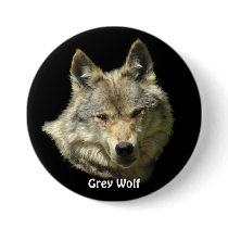 Grey Wolf Head Wildlife-lover Collector Badge Pins