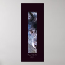 (Grey) WOLF HEART Art Poster