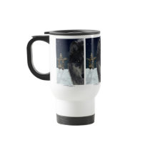 Grey Wolf & Inukshuk Drinking Mug