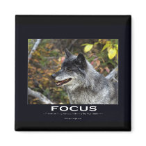Grey Wolf Motivational Gifts Fridge Magnet