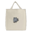 Grey Wolf Portrait embroidered bags by Embroidery4U Grey Wolf Portrait embroidered bags