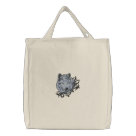basic_tote_bag - Fabulous portrait of grey wolf with swirled black accent. Wonderful gift idea for wildlife and nature lovers.