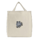 Grey Wolf Portrait Canvas Bag