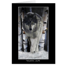 GREY WOLF & WOODS Art & Poetry Greeting-Cards
