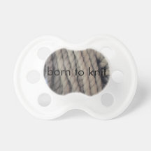Grey Yarn Baby Pacifiers