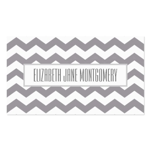 GreyChevron Modern Appointment Business Card (front side)