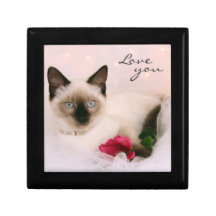 Greyfoot Cat Rescue Siamese Love You Gift Box