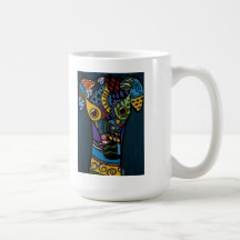 "Greyhound 2011" Abstract Coffee Mug by Lara Kulpa