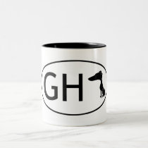 Greyhound Abbeviation GH mugs