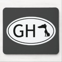 Greyhound Abbeviation GH mousepads