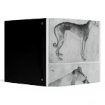 Greyhound and head of a greyhound vinyl binders