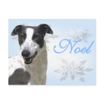 Greyhound Black & White Noel2 Post Cards