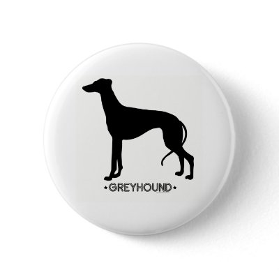 Greyhound Button by dogsilhouettes