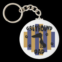 Greyhound Dad Keychain keychains