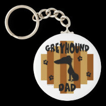 Greyhound Dad Keychain keychains