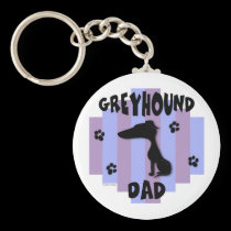 Greyhound Dad Keychain keychains