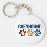 GREYHOUND Dad Paw Print 1 Key Chains