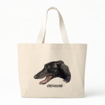 "Greyhound" Dog Art Bag by CharlottesWebArt "Greyhound" Dog Art Bag