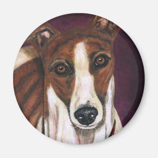 Greyhound Dog Art - Royalty Fridge Magnets