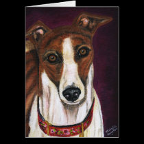 Greyhound Dog Art - Royalty cards